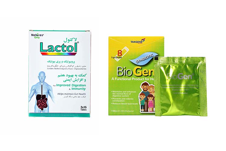 ساشه بایوژن تک ژن فارما و قرص لاکتول نیچرز اونلی